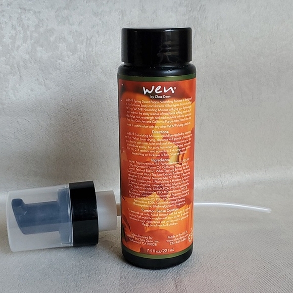 🆕️ WEN by Chaz Dean Spring Desert Poppy Nourishing Mousse with Pump 7.5 fl oz - Picture 5 of 6